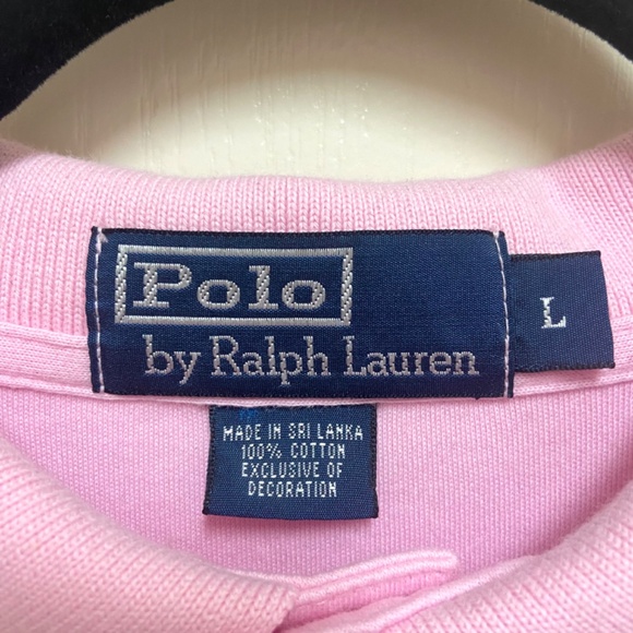 Polo Ralph Lauren Pink Classic Fit Polo Shirt L Vintage Preppy Old Money Golf - Picture 4 of 13